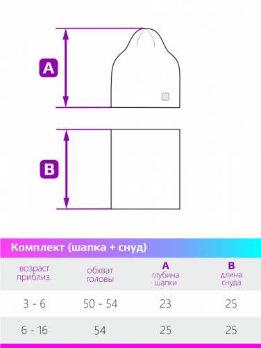 Комплект шапка и снуд 12м8523 салатовый