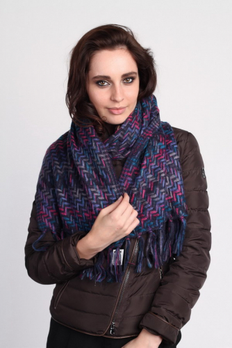 Шарф Унисекс (Синий Геометрический) Sophie Ramage DK-21501-4