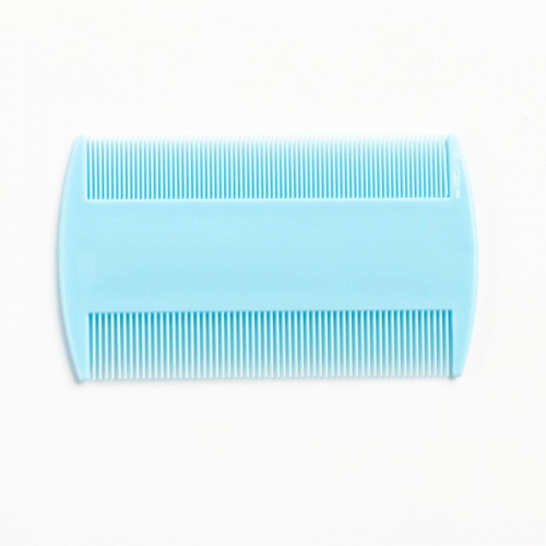 Расчёска для вычесывания блох, 8,8 х 5,2 см, светло-голубая