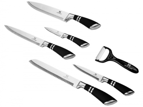 Набор ножей 7 предметов черные НМ 6623
