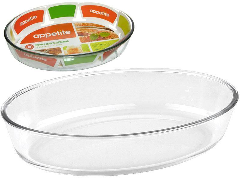 Форма жаропрочная 3,2л овальная 35*24*6см тм Appetite
