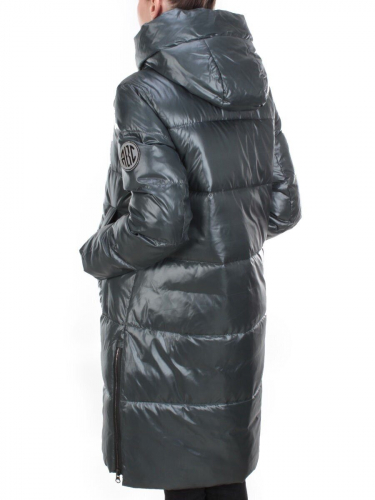YR-989 DARK GREEN Пальто зимнее женское АЛИСА (200 гр. холлофайбера) размер 52/54