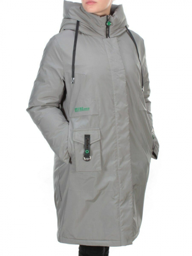 21-975 GREY Пальто зимнее женское AIKESDFRS (200 гр. холлофайбера) размер 52