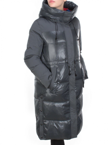 8986 GRAY Пальто зимнее женское CORUSKY (200 гр. холлофайбера) размер 46