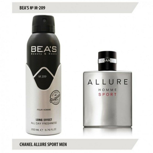 Дезодорант BEA'S M 209 - Chanel Allure Homme Sport (Для Мужчин) 200ml копия