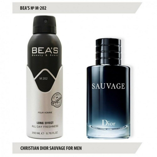 Дезодорант BEA'S M 202 - Christian Dior Sauvage (Для Мужчин) 200ml копия