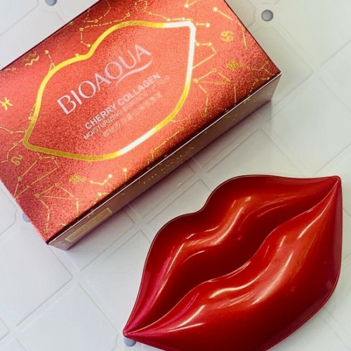 Патчи для губ с вишней Bioaqua Cherry Collagen Moisturizing Essence Lip Film (1412230)