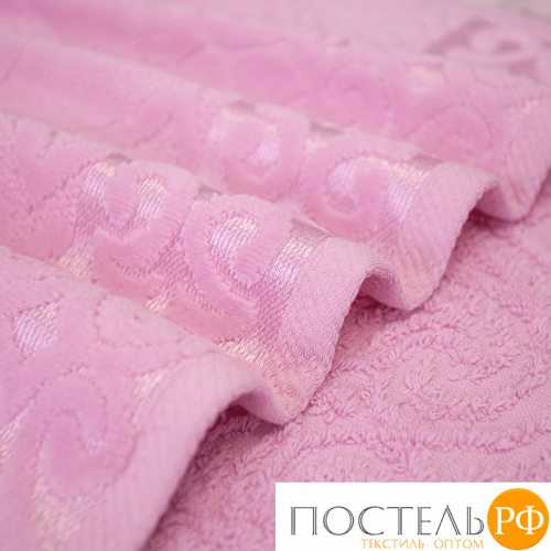 Набор из 2 велюровых полотенец 50х85 см Eleganta Aphrodite 500 г/м2, нежно-розовый