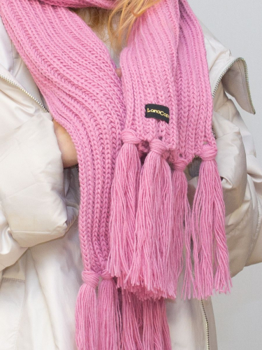 Комплект женский весна-осень шапка+шарф Анна (Цвет темно-розовый), размер 56-58, шерсть 30%