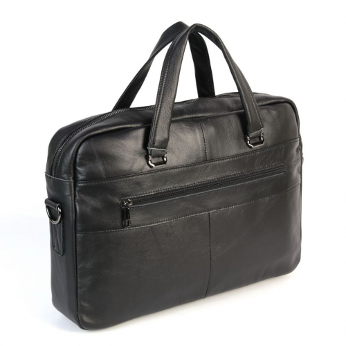 Мужская кожаная сумка-портфель 9036 Блек