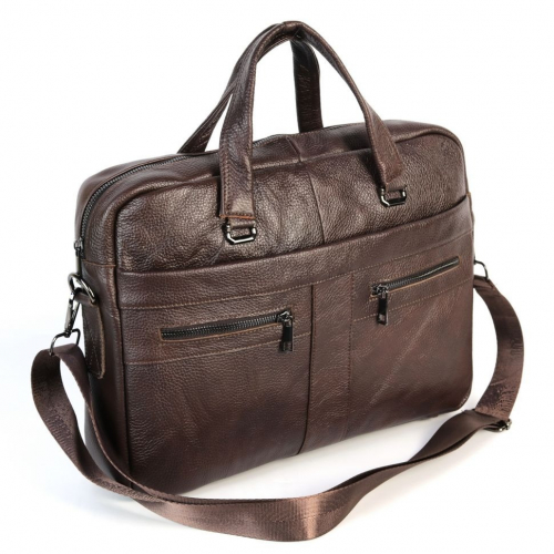 Мужская кожаная сумка-портфель 9023 Браун