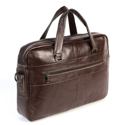 Мужская кожаная сумка-портфель 9021 Браун