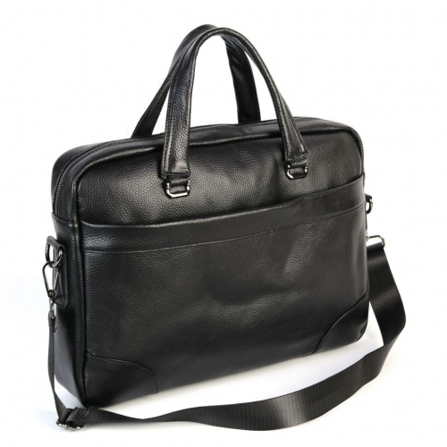 Мужская кожаная сумка-портфель 9068 Блек