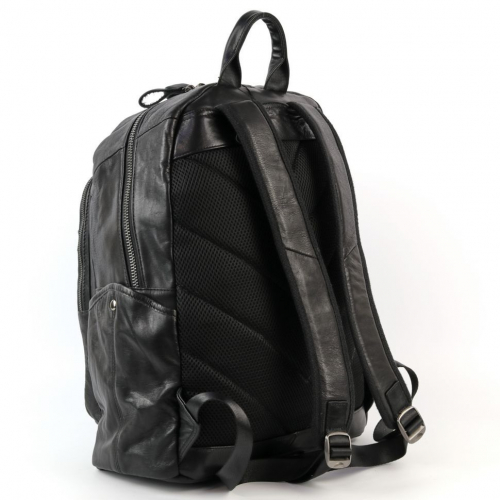 Кожаный дорожный рюкзак 5309 Блек