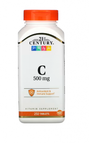 21st Century, Витамин C, 500 мг, 250 таблеток