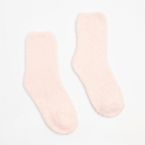 Носки махровые женские, цвет пудра, размер 36-39