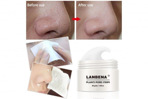 Белая маска от черных точек Lanbena Plants Pore Strips 30g