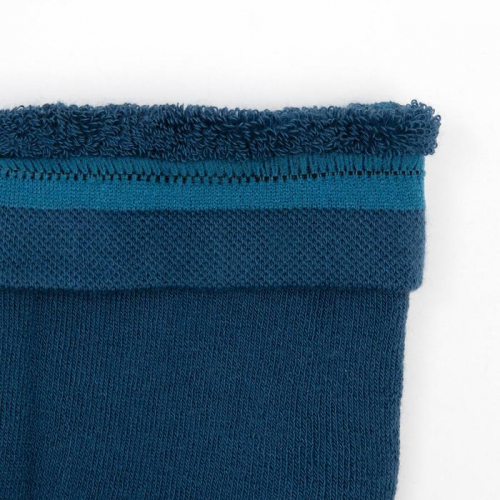 Колготки детские махровые, цвет джинсовый, рост 122-128 см