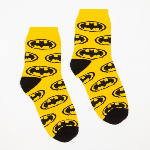 Носки «Batman», цвет жёлтый/чёрный, размер 25