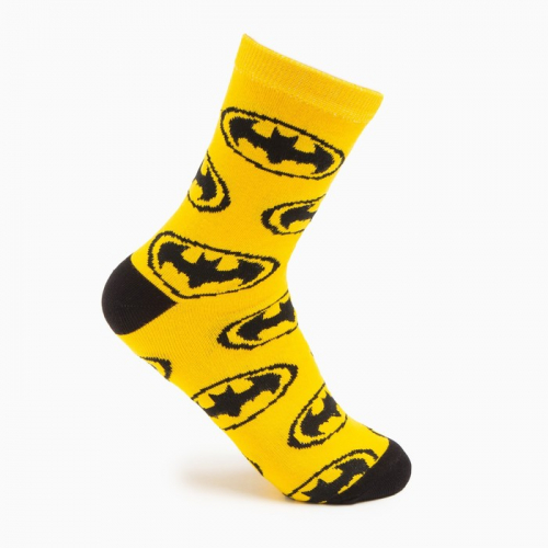 Носки «Batman», цвет жёлтый/чёрный, размер 25