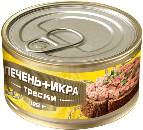 ПАШТЕТ ИЗ ПЕЧЕНИ И ИКРЫ ТРЕСКИ ТМ «ЗНАК КАЧЕСТВА»