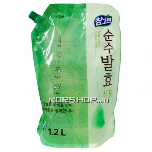 LION CHARMGREEN Pure Fermentation Plant 1,2L Refill Средство для мытья посуды, овощей и фруктов 