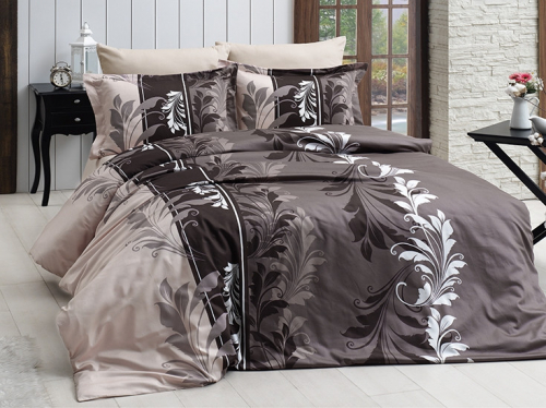 КПБ FIRST CHOICE Cotton Satin Eylul Brown S-231