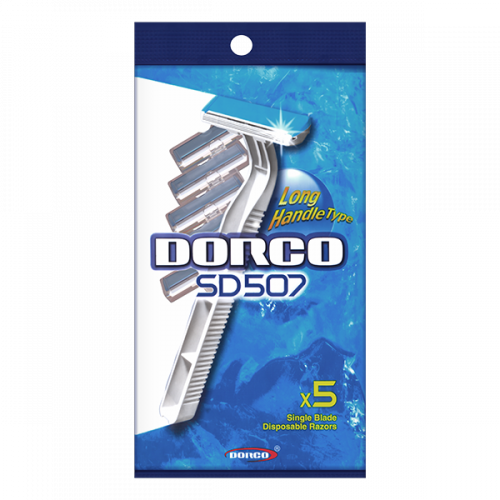Станок для бритья одноразовый DORCO SD-507 (5 шт.) с 1 лезвием и удлиненной ручкой, SD 507-5P