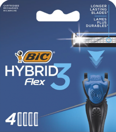 Кассеты для бритвы BiC FLEX-3 HYBRID (4 шт.)