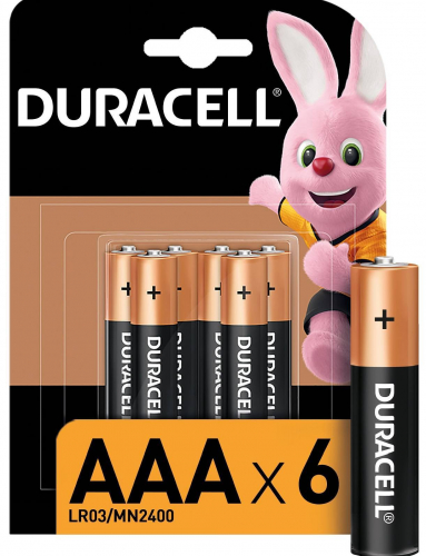 Батарейка DURACELL BASIC ААA 1.5V/LR03 (6 шт.) (Щелочной элемент питания)