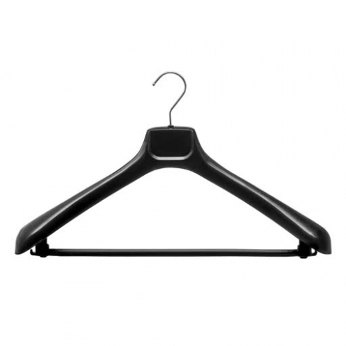 Вешалка - плечики для пальто и костюмов р. 50- 52 ширина плеча 6,5 см С041 чёрный