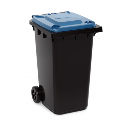 Бак для мусора 240л. на колёсах (черно-синий)