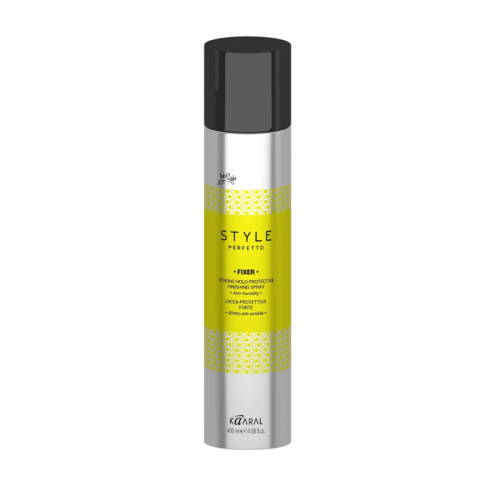 STYLE Perfetto FIXER STRONG HOLD PROTECTIVE FINISHING SPRAY. Защитный лак для волос сильной фиксации.