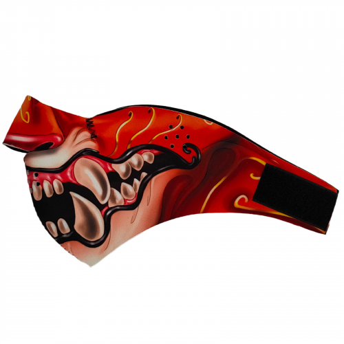 Полулицевая защитная маска Wild Wear Tiger на липучке - подходит для поездок на велосипеде, байке, для пробежек и активных видов спорта. Маска сочетает функционал, защиту и яркий уникальный дизайн. №53
