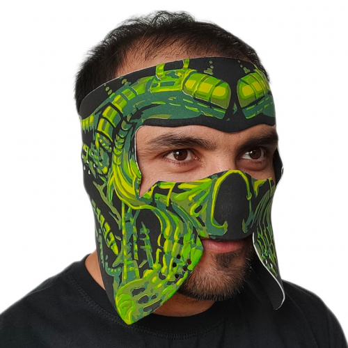 Крутая защитная маска Skulskinz Monstro - Легкая и удобная маска с крутым принтом для занятий спортом и повседневного ношения №36