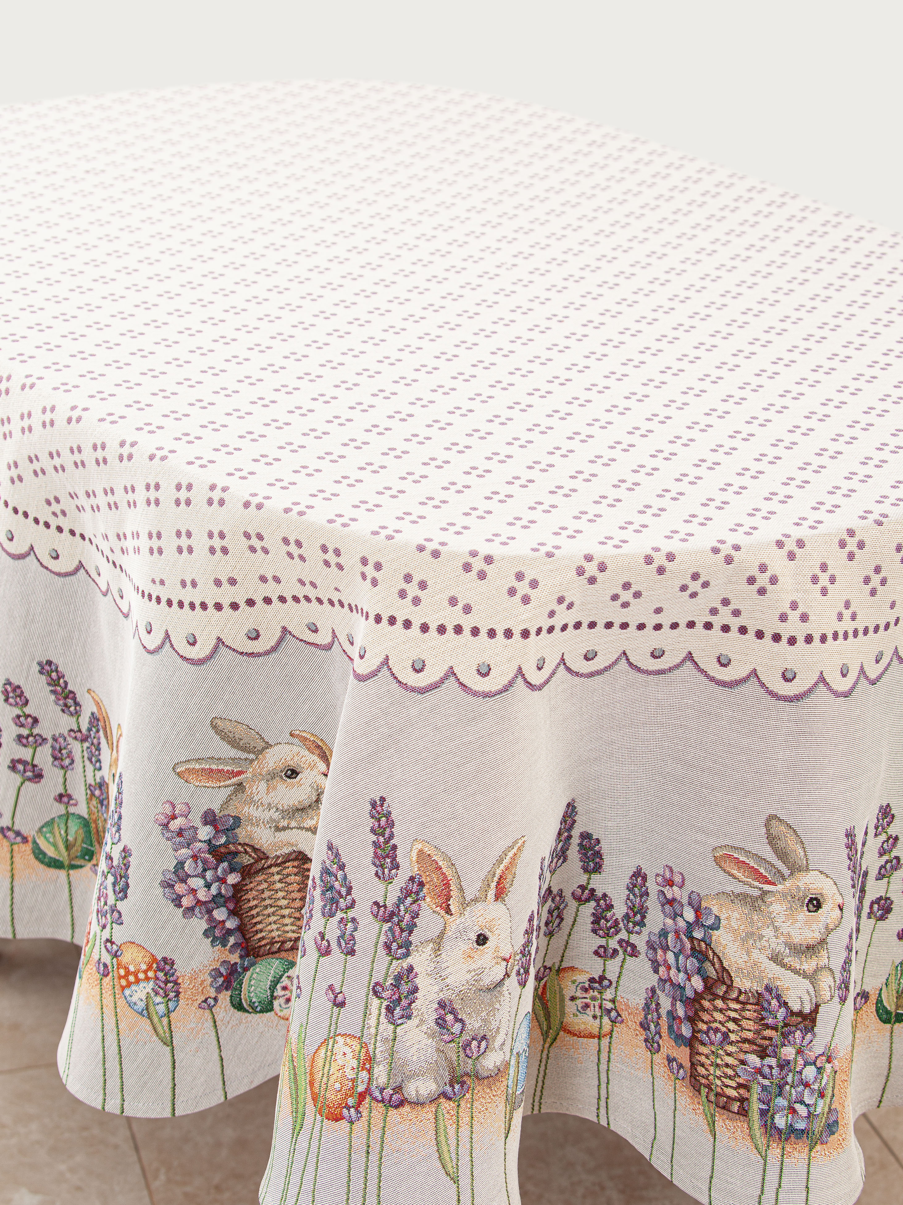 Лавандово-сиреневое настроение Скатерть овал 160х260 см 05069