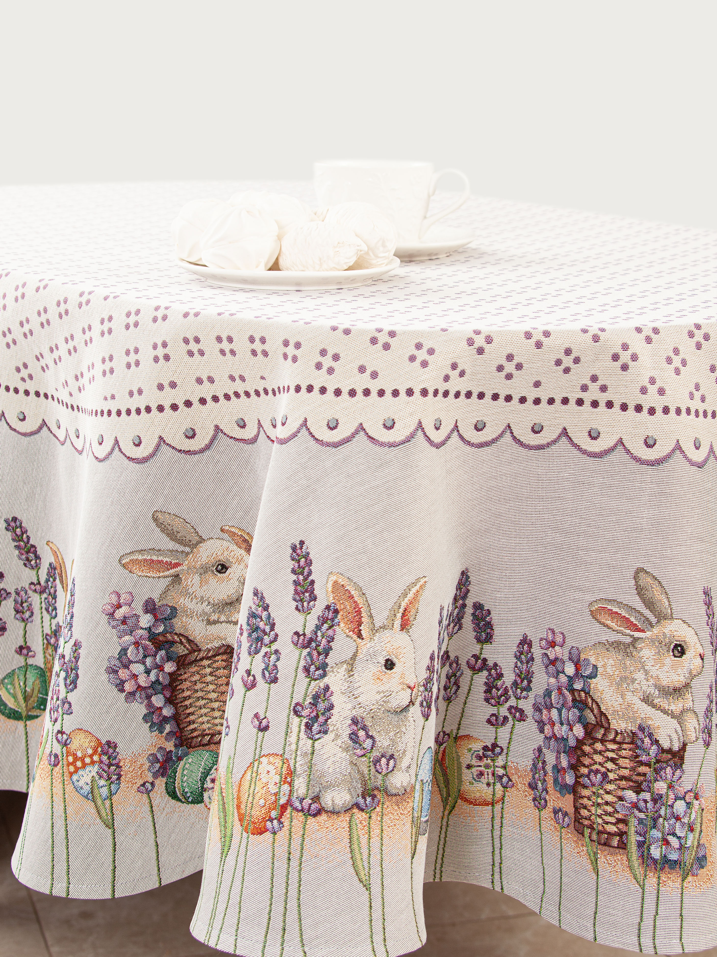 Лавандово-сиреневое настроение Скатерть овал 160х260 см 05069