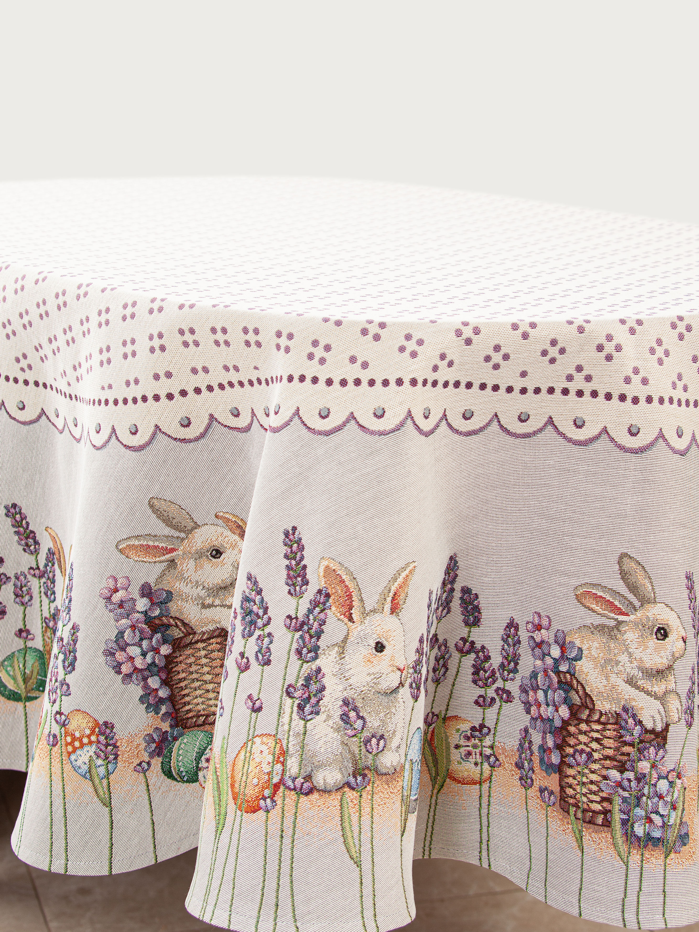 Лавандово-сиреневое настроение Скатерть овал 160х260 см 05069