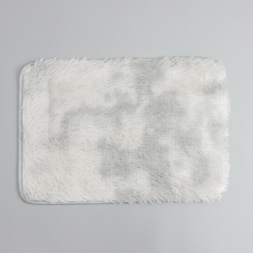 Коврик для ванной Доляна «Пушистик», 40×60 см, цвет серый