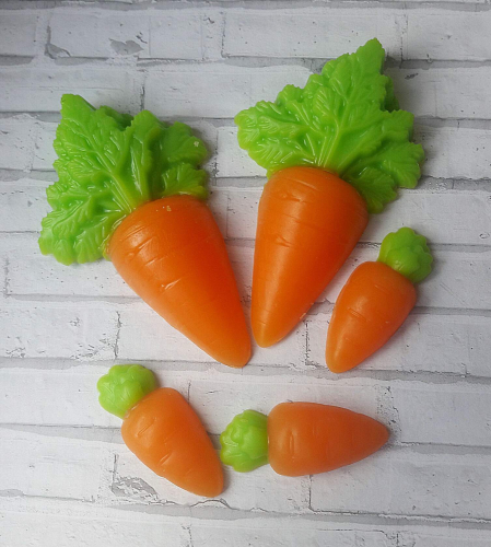 Мыло фигурное ручной работы - морковь