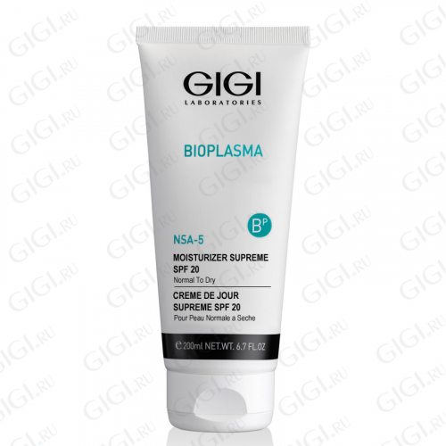 GIGI Крем увлажняющий для нормальной и сухой кожи с SPF 20 / Bioplasma NSA-5 Moisturizer Supreme SPF 20 200 мл