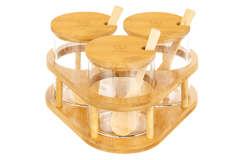 Набор 3 банок д/хранения 380 мл 19*19*10,5 см