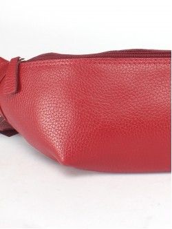 Сумка женская натуральная кожа (на пояс) Croco-855, 1 отд, красный флотер (113) 246717