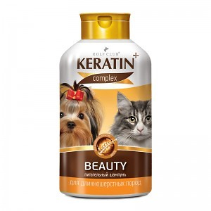 RolfClub KERATIN+Beautiful, шампунь для длинношерстных кошек и собак, 400 мл