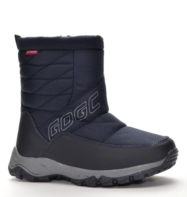 Gogc 9673-7 Полусапожки син текстиль+иск нубук, иск мех