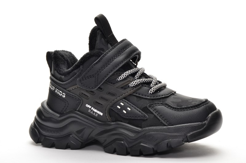 Baas C6836-1 Кроссовки детские чер иск кожа, байка