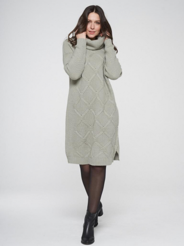Платье (свитер) женское BY202-20013; 15-6304 светлая полынь