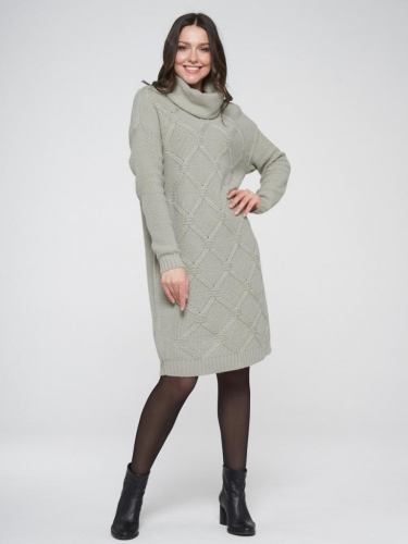 Платье (свитер) женское BY202-20013; 15-6304 светлая полынь