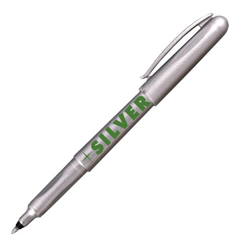 Маркер для декорирования СЕРЕБРЯНЫЙ CENTROPEN, круглый наконечник, 1 мм, 2670, 6 2670 0194 152041/262145