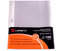 Файл-вкладыш перфорированный 30мкм А4, 100 штук в упаковке Lamark LAMSP0067-B
